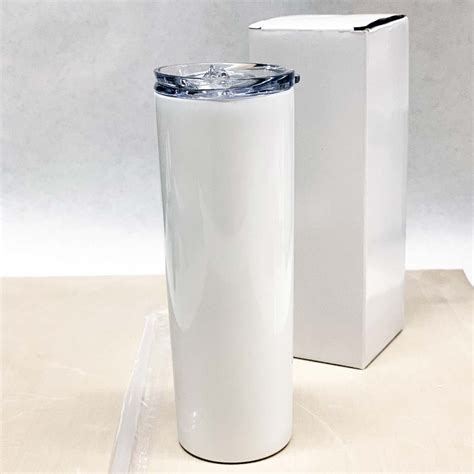 50 20 oz SUBLIMATION White Stainless Steel Blank Insulated Smooth Classic Tumbler with Lid. . 20 oz sublimation tumbler blanks wholesale
